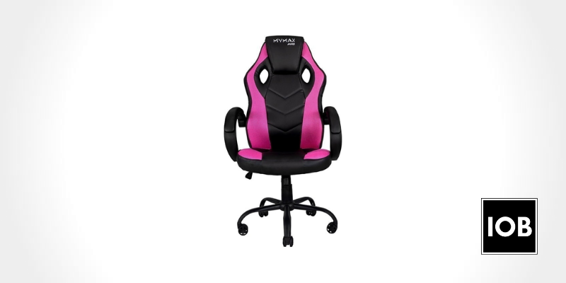 Cadeira Gamer MX0 Giratória Preto:Rosa